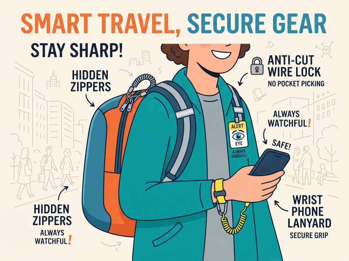 European travel safety comic illustration